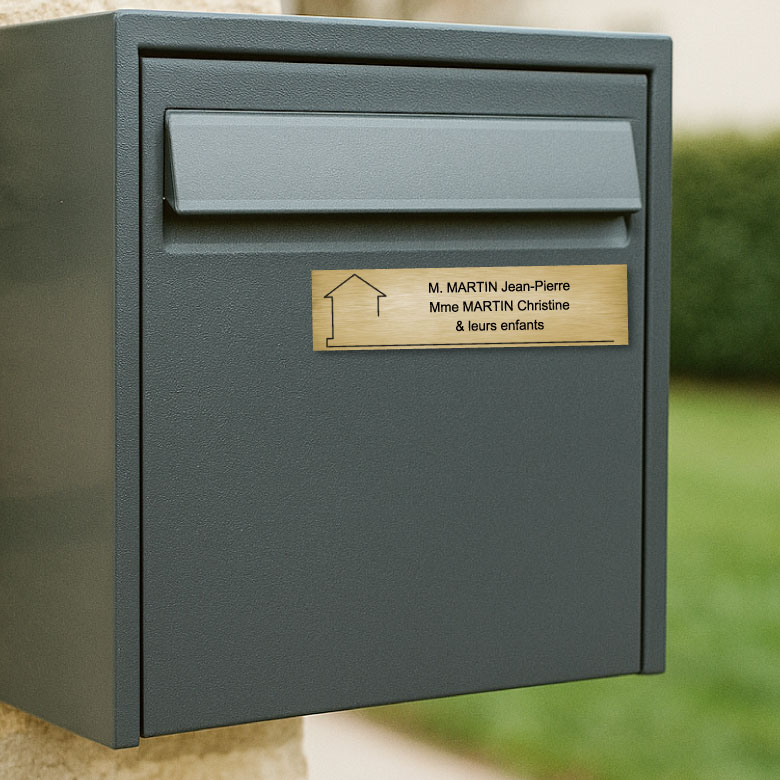 Plaque boite aux lettres