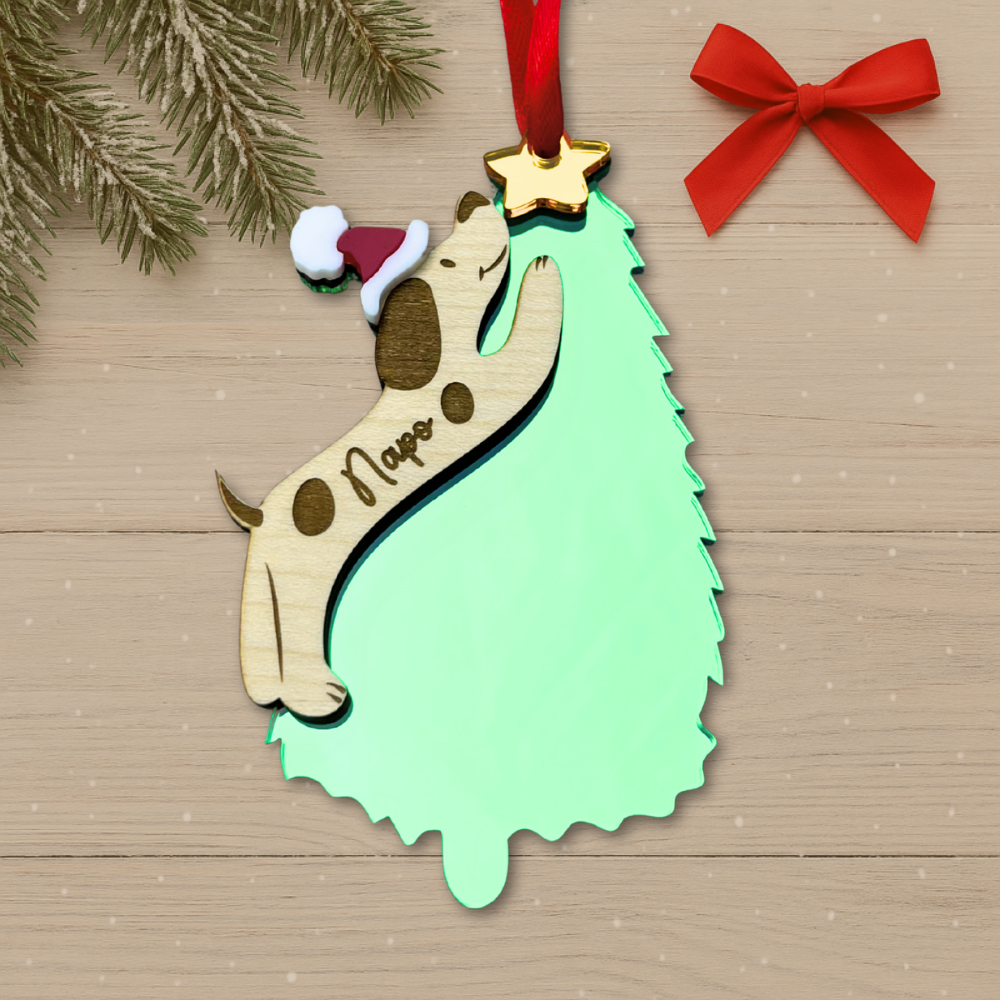 Suspension Noël sapin avec chat ou chien Noël - personnalisable – Image 4